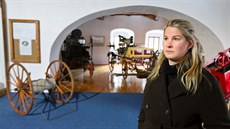 Majitelka hradu Vildštejn Zuzana Pumrová v Hasičském muzeu Majitelka hradu Vildštejn Zuzana Pumrová v Hasičském muzeu