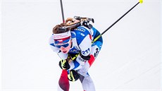 Jessica Jislová bhem druhého sprintu v nmeckém Oberhofu.