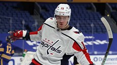 Jakub Vrána z Washingtonu oslavuje svou trefu proti Buffalu. Jakub Vrána z Washingtonu oslavuje svou trefu proti Buffalu.