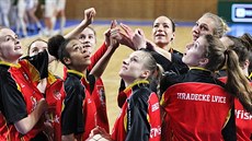 Basketbalistky Hradce Králové před zápasem se Žabinami Brno Basketbalistky Hradce Králové před zápasem se Žabinami Brno