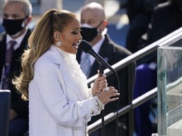 Na inauguraci vystoupila také zpvaka Jennifer Lopez  (20. ledna 2021)