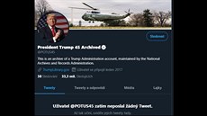 Archivovaný oficiální prezidnetský twitterový úet Donalda Trumpa