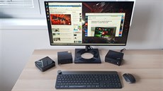 Miniaturní počítače Intel NUC, Asus PN50 a MSI CUBI-5 s monitorem Philips 279C9... Miniaturní počítače Intel NUC, Asus PN50 a MSI CUBI-5 s monitorem Philips 279C9...