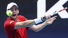 Dominic Thiem na ATP Cupu v Melbourne. Dominic Thiem na ATP Cupu v Melbourne.