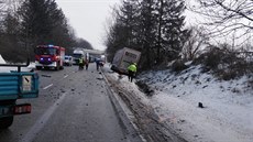 Nehoda u Cerekvice si vyžádala jedno středně těžké zranění. Nehoda u Cerekvice si vyžádala jedno středně těžké zranění.