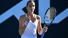 Karolína Plíšková a její radost v 1. kole Australian Open Karolína Plíšková a její radost v 1. kole Australian Open