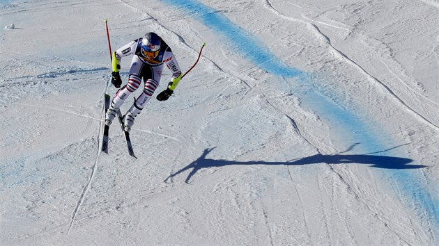 Alexis Pinturault na trati superobho slalomu na mistrovstv svta v Cortin d'Ampezzo.