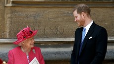 Královna Albta II. a princ Harry (Windsor, 18. kvtna 2019)