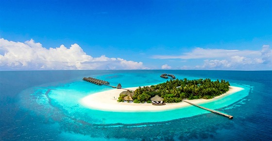 Kadý resort na Maledivách, souostroví nacházejícím se v Indickém oceánu, se...