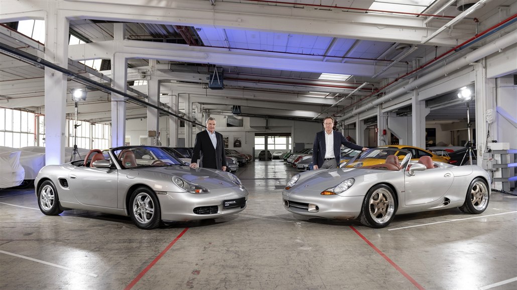 Horst Marchart, Grant Larson, první sériové Porsche Boxster (986) a pvodní...
