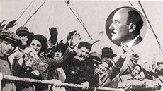 Snímek z konce 30. let, kdy němečtí Židé prchali na přeplněných lodích z... Snímek z konce 30. let, kdy němečtí Židé prchali na přeplněných lodích z...
