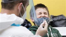 testování žáků základní školy na Náměstí Svobody na Praze 6 (24.únor 2021) testování žáků základní školy na Náměstí Svobody na Praze 6 (24.únor 2021)