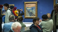 Obraz Výkřik v Národní galerii v Oslu v době předkoronavirové (13. ledna 2019) Obraz Výkřik v Národní galerii v Oslu v době předkoronavirové (13. ledna 2019)