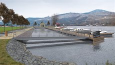 Přístaviště má umožnit stání plavidel kolmo k plovoucímu molu, jež bude mít... Přístaviště má umožnit stání plavidel kolmo k plovoucímu molu, jež bude mít...