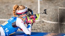 Markéta Davidová během štafety v Novém Městě na Moravě. Markéta Davidová během štafety v Novém Městě na Moravě.