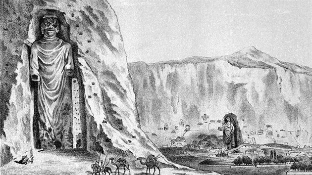 Sochy Buddh v afghnskm dol Bmjn ped tm, ne je zniilo islamistick hnut Tlibn. (1. ledna 1879)