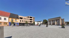 Vizualizace domu s poštou na náměstí v Hronově Vizualizace domu s poštou na náměstí v Hronově
