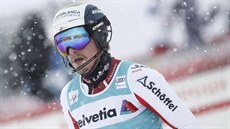 Rakušan Manuel Feller v cíli slalomu v Lenzerheide Rakušan Manuel Feller v cíli slalomu v Lenzerheide
