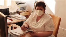 Vrchní sestra Jiřina Špelinová. Vrchní sestra Jiřina Špelinová.