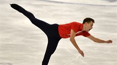 Michal Březina v krátkém programu na mistrovství světa ve Stockholmu. Michal Březina v krátkém programu na mistrovství světa ve Stockholmu.