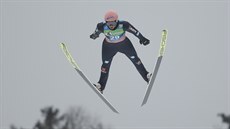 Karl Geiger při letech na lyžích v Planici. Karl Geiger při letech na lyžích v Planici.