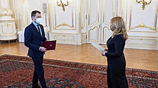 Slovenská premiérka Zuzana aputová pijala demisi premiéra Igora Matovie....