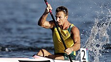 Australský kajakář Nathan Baggaley si na olympijských hrách v Aténách jede pro... Australský kajakář Nathan Baggaley si na olympijských hrách v Aténách jede pro...