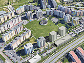 Projekt dostavby budov podél Studentské ulice v Plzni se oproti původnímu plánu... Projekt dostavby budov podél Studentské ulice v Plzni se oproti původnímu plánu...