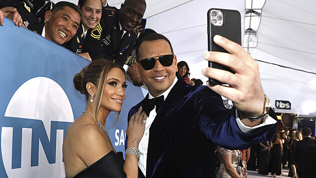 Jennifer Lopezov a Alex Rodriguez (Los Angeles, 19. ledna 2020)