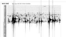 Denní seismogram ze stanice Květná. (10. dubna 2021) Denní seismogram ze stanice Květná. (10. dubna 2021)