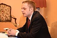 Námstek ministra zahranií Jakub Kulhánek na jednání v Londýn. (25. záí 2015)