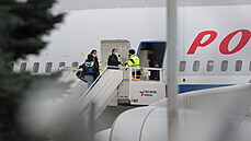 Na ruzyském letiti v Praze pistálo letadlo spolenosti Aeroflot, které...