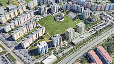 Projekt dostavby budov podél Studentské ulice v Plzni se oproti původnímu plánu... Projekt dostavby budov podél Studentské ulice v Plzni se oproti původnímu plánu...