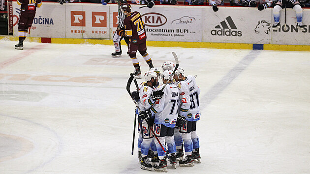 Kladenská gólová radost v šestém finále v Jihlavě.
