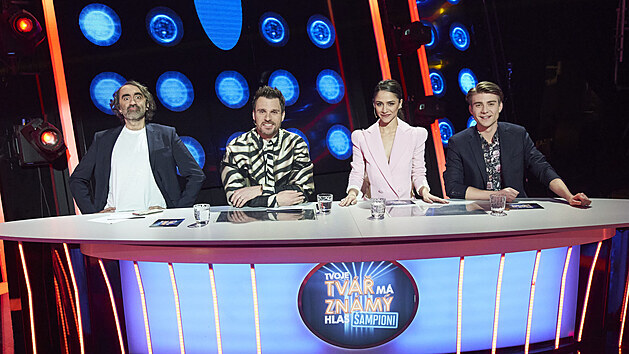 Jakub Kohák, Leoš Mareš, Eva Burešová a Marek Lambora v show Tvoje tvář má známý hlas VIII