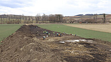Archeologické práce v trase plynovodu Moravia na Hodonínsku. Archeologické práce v trase plynovodu Moravia na Hodonínsku.