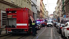 Požáru bytu v Lidické ulici na pražském Smíchově.(21.4.2021) Požáru bytu v Lidické ulici na pražském Smíchově.(21.4.2021)