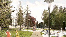 Autorem architektonického řešení parku je Martin Bosák. Na obrázku je... Autorem architektonického řešení parku je Martin Bosák. Na obrázku je...