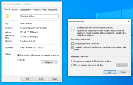 Nastavení zašifrování