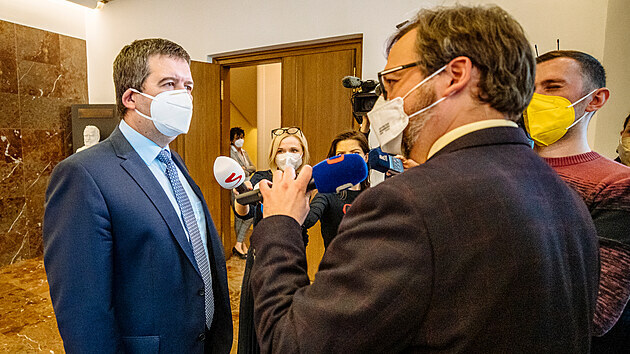 Jan Hamáček na tiskové konferenci ČSSD (4. května 2021)