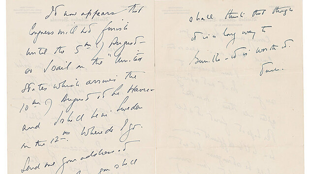 Jeden z dopis, kter nkdej americk prezident John F. Kennedy v padestch letech poslal sv milence, vdsk aristokratce Gunille von Post. (4. kvtna 2021)