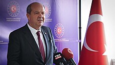 Prezident Severokyperské turecké republiky Ersin Tatar. (29. dubna 2021) Prezident Severokyperské turecké republiky Ersin Tatar. (29. dubna 2021)