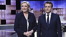 Marine Le Penová a Emmanuel Macron Marine Le Penová a Emmanuel Macron