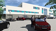Vizualizace podoby exteriéru nového krytého bazénu ve Šternberku. Vizualizace podoby exteriéru nového krytého bazénu ve Šternberku.