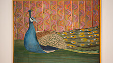 Antonín Stíek: Páv, 1988, 162,5 x 125,5 cm, olej na plátn