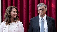 Melinda a Bill Gatesovi v Pa�í�i (21. dubna 2017)