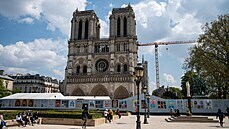 Pařížská katedrála Notre-Dame se po ničivém požáru v roce 2019 stále opravuje.... Pařížská katedrála Notre-Dame se po ničivém požáru v roce 2019 stále opravuje....