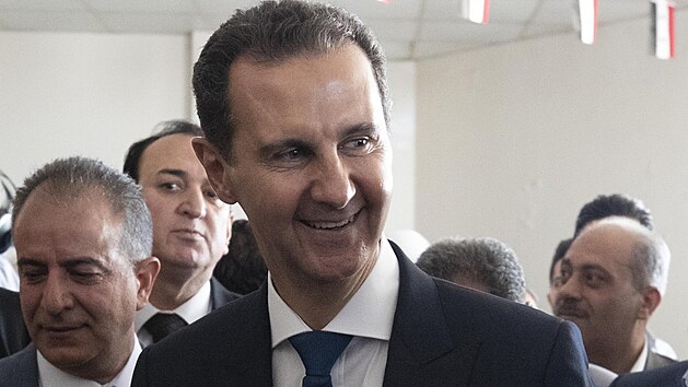 Syrsk prezident Bar Asad pi odevzdn svho hlasu do prezidentskch voleb (26. kvtna 2021)