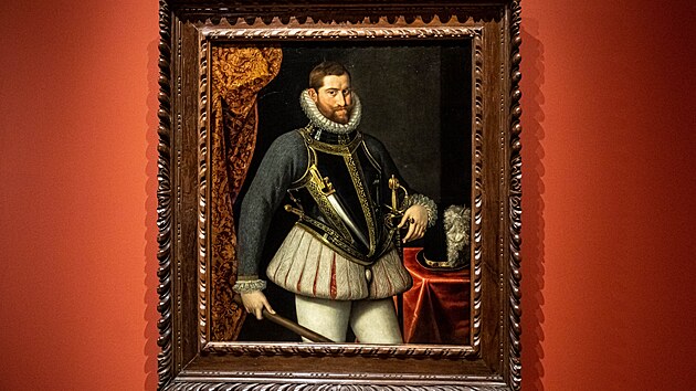 Vznamn pltno s portrtem csae Rudolfa II. od Lucase van Valckenborch vzniklo ped rokem 1585, kdy bylo panovnkovi okolo ticeti let.