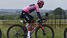 Lídr Gira, Egan Bernal, během 14. etapy Lídr Gira, Egan Bernal, během 14. etapy
